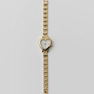 Urban Outfitters Gold Heart-Shaped Watch